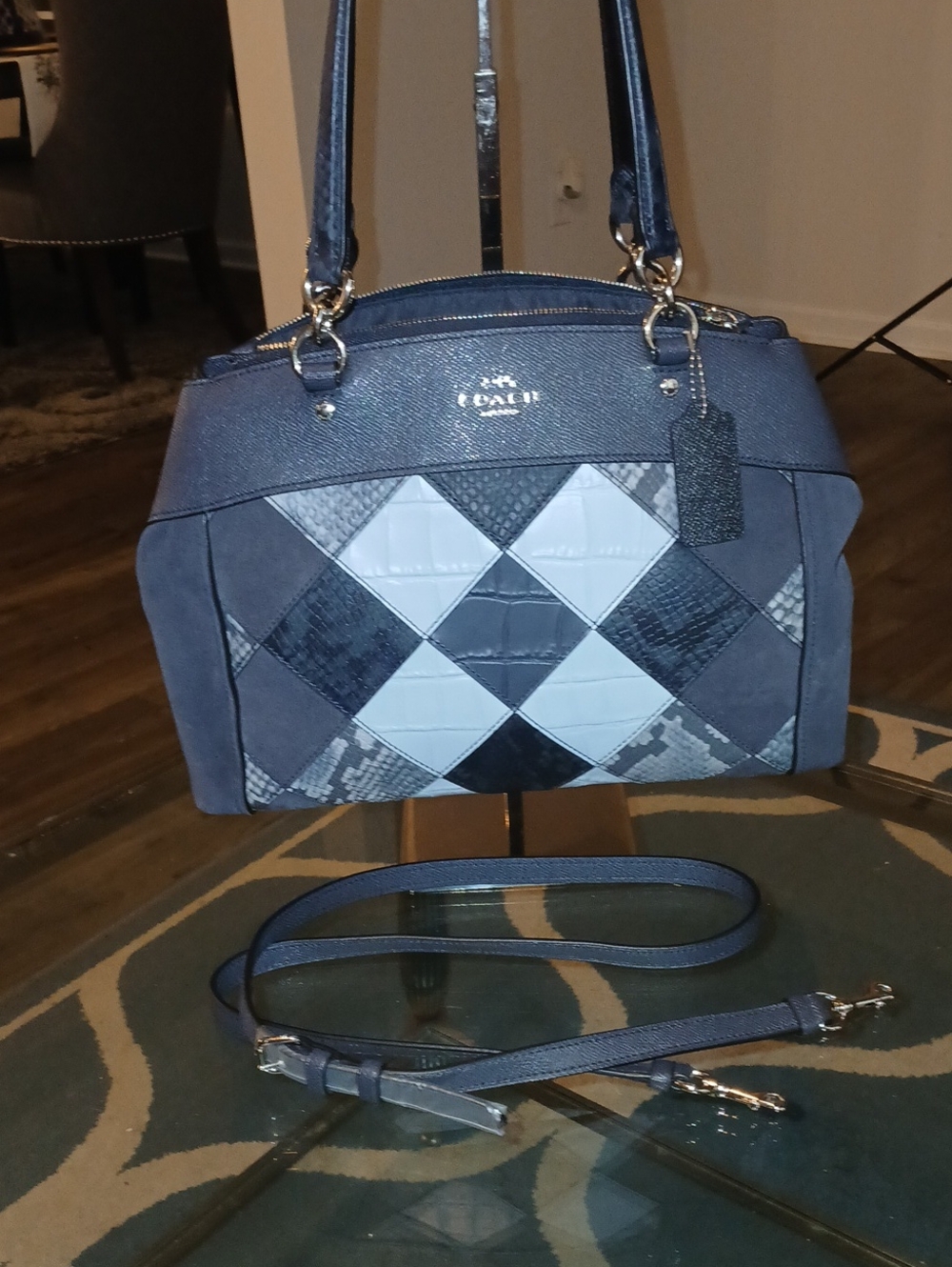 Coach Brooke Carryall Patchwork Leather & Suede Shoulder Bag - Picture 2 of 13